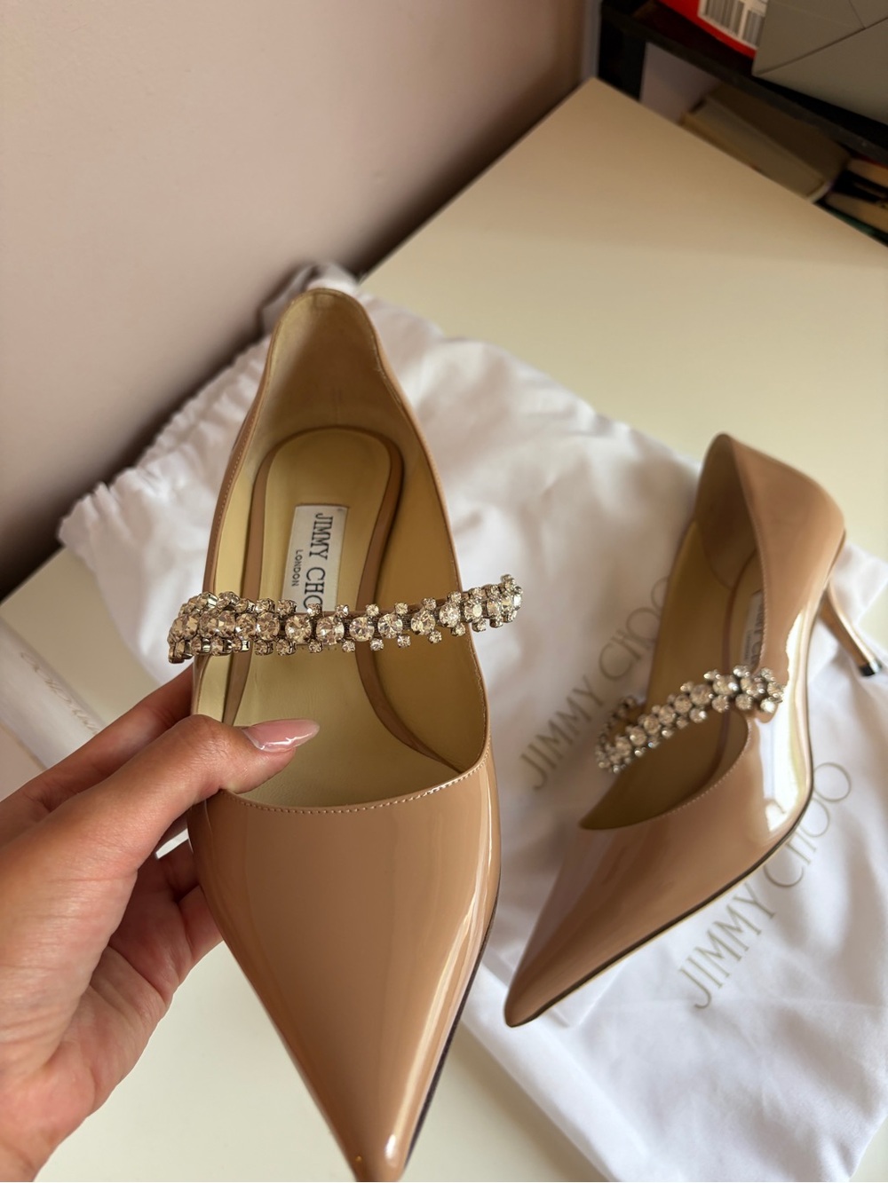 Jimmy Choo Bing Pump 65 in Ballet Pink patent leather - Picture 6 of 15